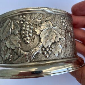 Silver Plated Ornate Wine Bottle Holder